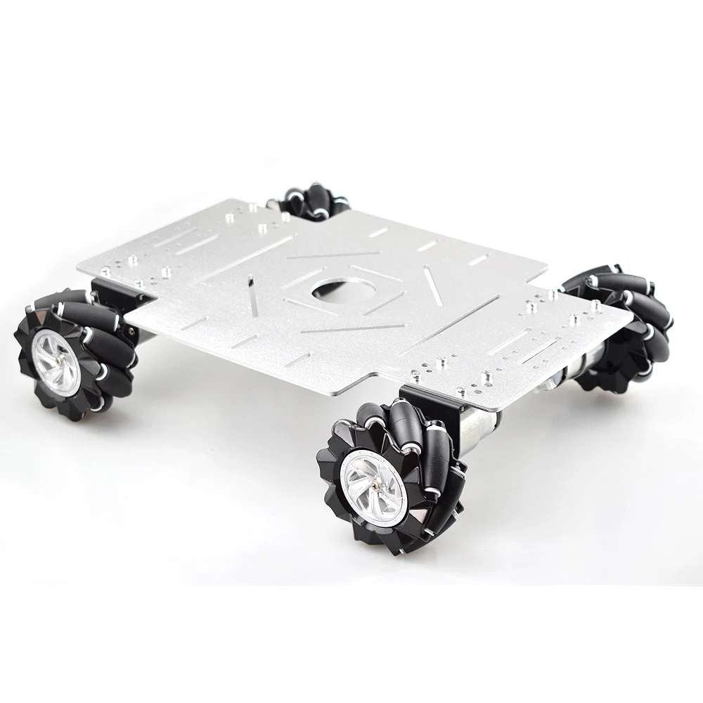 10Kg Carico 4Wd 80Mm Mecanum Wheel Robot Car Chassis Kit Con Motore Encoder Dc 12V Per Arduino Raspberry Pi Progetto Fai Da Te Stem Toy