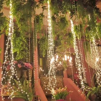 Led Koperdraad Fairy Lights Tree Vines Tak Led String Lights 300/600LED Outdoor Tuin Waterval Ijspegel Xmas Home verlichting Led Koperdraad Fairy Lights Tree Vines Tak Led String Lights 300/600LED Outdoor Tuin Waterval Ijspegel Xmas Home verlichting