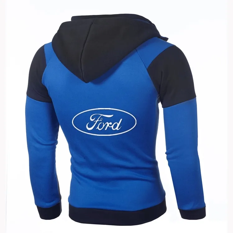 Для Ford толстовка с капюшоном куртка мужская мода для Ford логотип молния толстовка хлопок двойная молния Толстовка Пальто Верхняя одежда B
