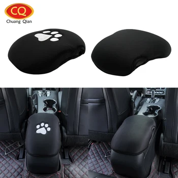 

Chuang Qian Accessories Neoprene Central Armrest Console Box Pad Cover For Ford Mustang 2015-2019 Armrest Storage Box DOG PAW