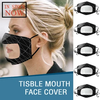 

5PC Protection Clear Window Visible Expression For The Deaf And Hard Of Hearing Mask Mondkapjes Wasbaar Masque De Protection
