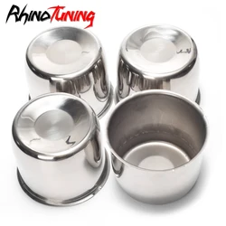 Couvercle de jante en acier inoxydable chromé, 4 pièces, capuchon central de poussée de 108mm 4,25 pouces pour remorque/camion, accessoires d'enjoliveur de 3,66 pouces de haut 