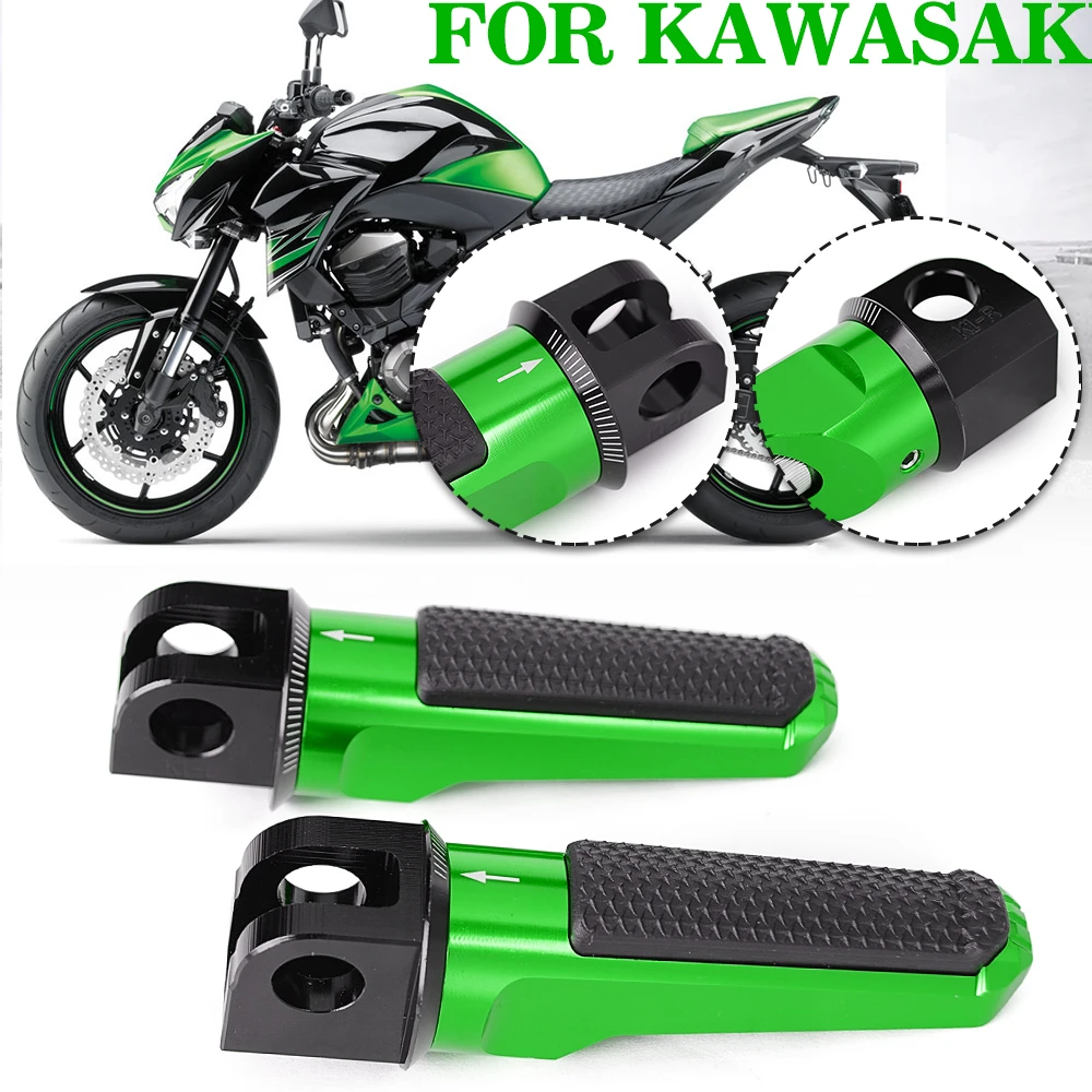 Hlyjoon 1Pair Motorcycle Front Foot Pegs Footrest Motorbike Front Footrest for ZX-6R ZX-7R ZX-9R ZX-10R ZX-12R Z1000 1998-2013
