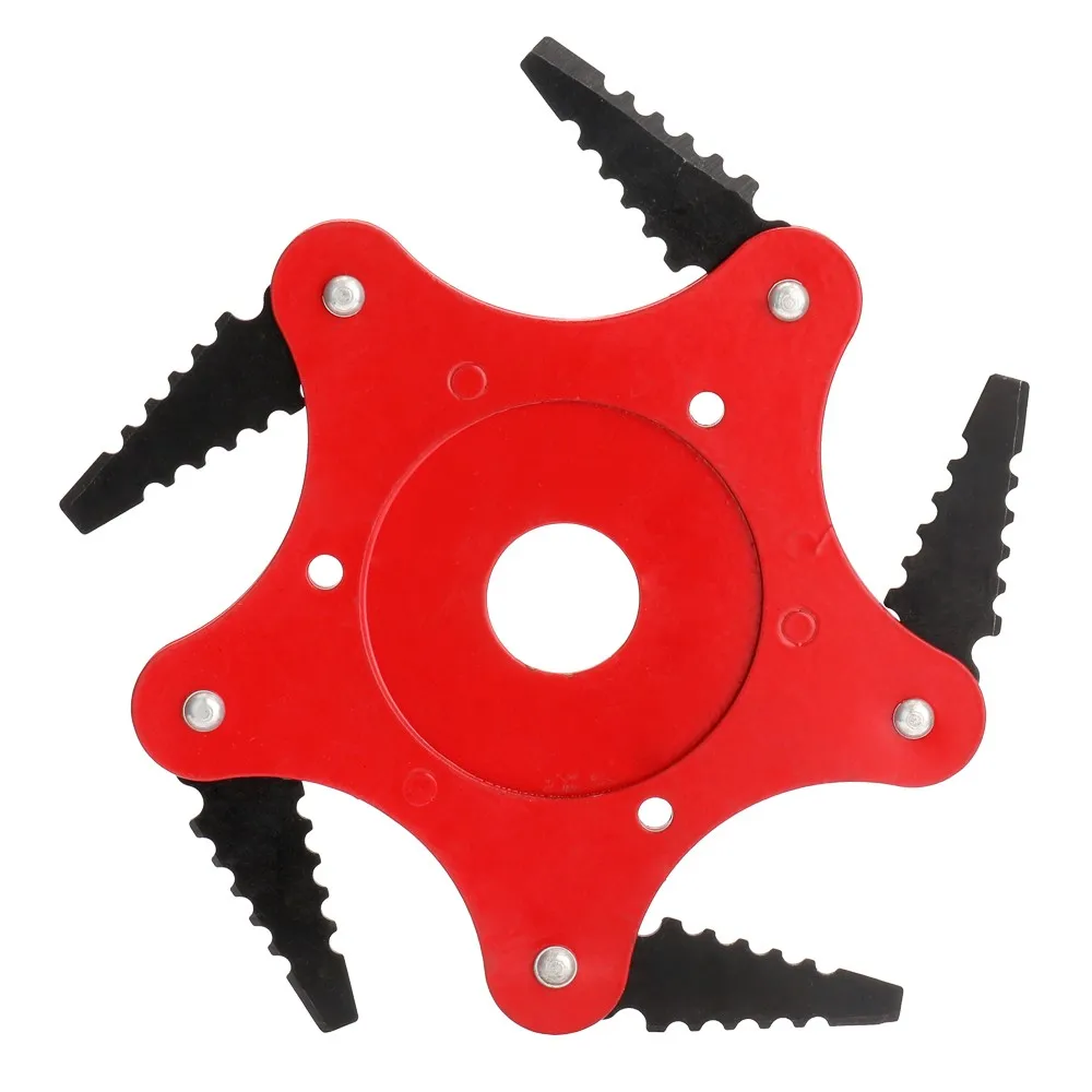5 Teeth 180 Degrees Rotatable Sawtooth Lawn Mower Blade Brush Cutter Universal Accessories Garden Grass Trimmer Blades with Doub garden brush cutter head