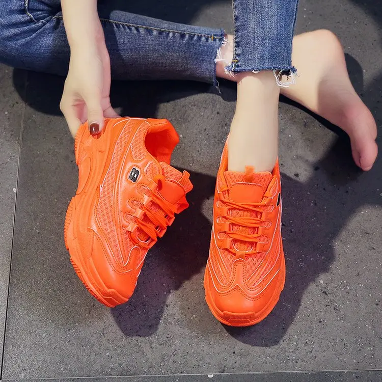 Женские кроссовки в стиле Харадзюку; tenis feminino; женская повседневная обувь; кроссовки на платформе; Ulzzang Dad; женская обувь; Basket Femme