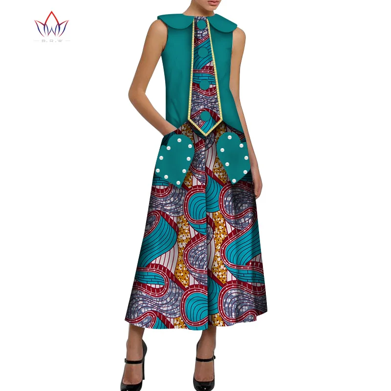 Африканские платья для женщин Dashiki жемчужное длинное Африканское восковое Платье с принтом Элегантное свадебное платье в африканском стиле WY5038 - Цвет: 7