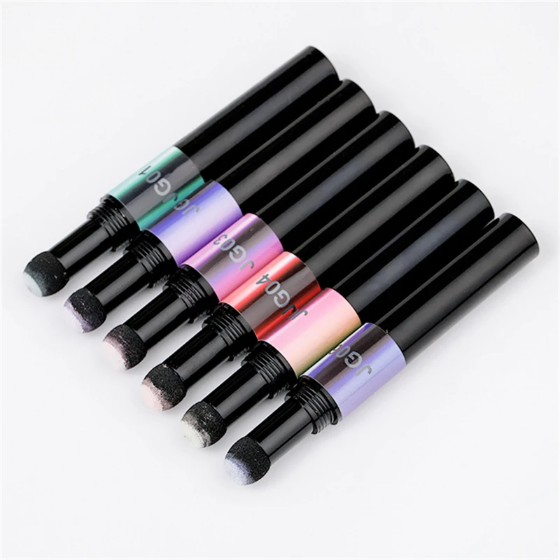 MiFanXi 6 Color Nail Art Air Cushion Mirror Aurora Effect Magic Powder Pen Gold Chrome Pigment Dust Design Manicure Decoration | Красота и
