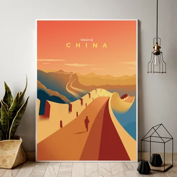

Wonders of China City Landscape Canvas Poster Home Wall Decor (No Frame)