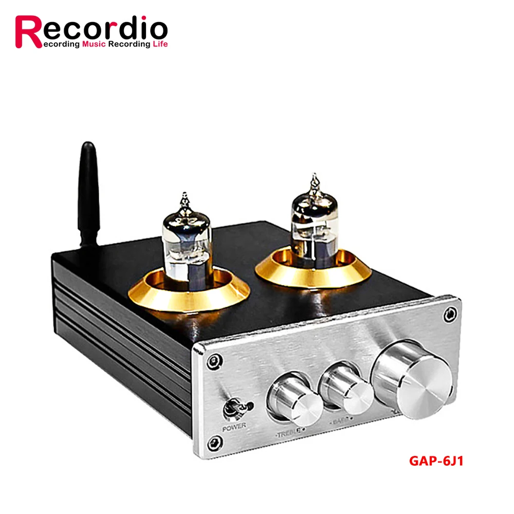 GAP-6J1 블루투스 5.0 튜브 프리앰프, 스테레오 헤드폰 앰프, 트레블 베이스 톤 조절