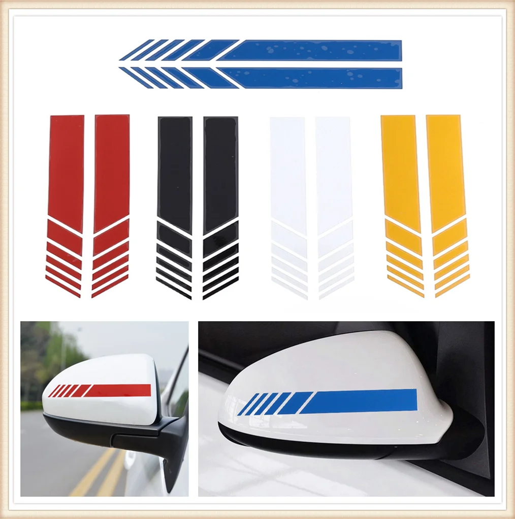 2Pcs Car Styling Sticker Rearview Mirror Side Decal forChevrolet Miray Caprice Agile Stingray Aveo5 Matiz Lumina HHR | Автомобили и