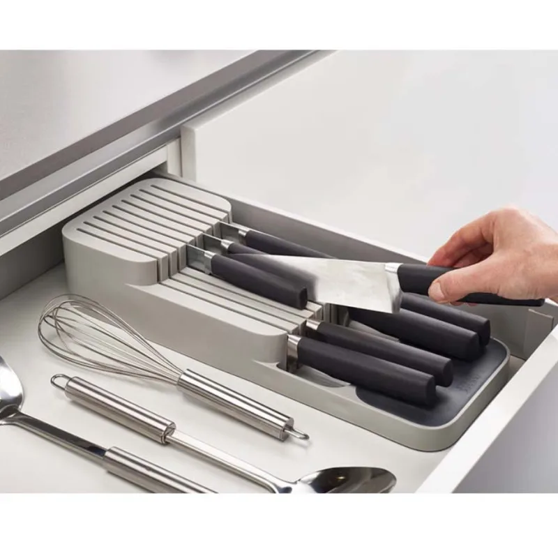 Пластиковый держатель для ножей, кухонный органайзер, ящик для ножей, вилки, ложки, стеллаж для хранения ножей, подставка для ножей, лоток для шкафа, кухонная посуда