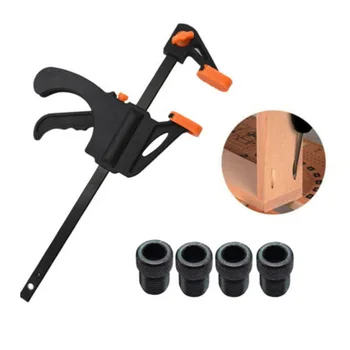 

8Pcs 15° Pocket Hole Jig Kit Woodworking Guide Oblique Drill Angle Hole Tools AU