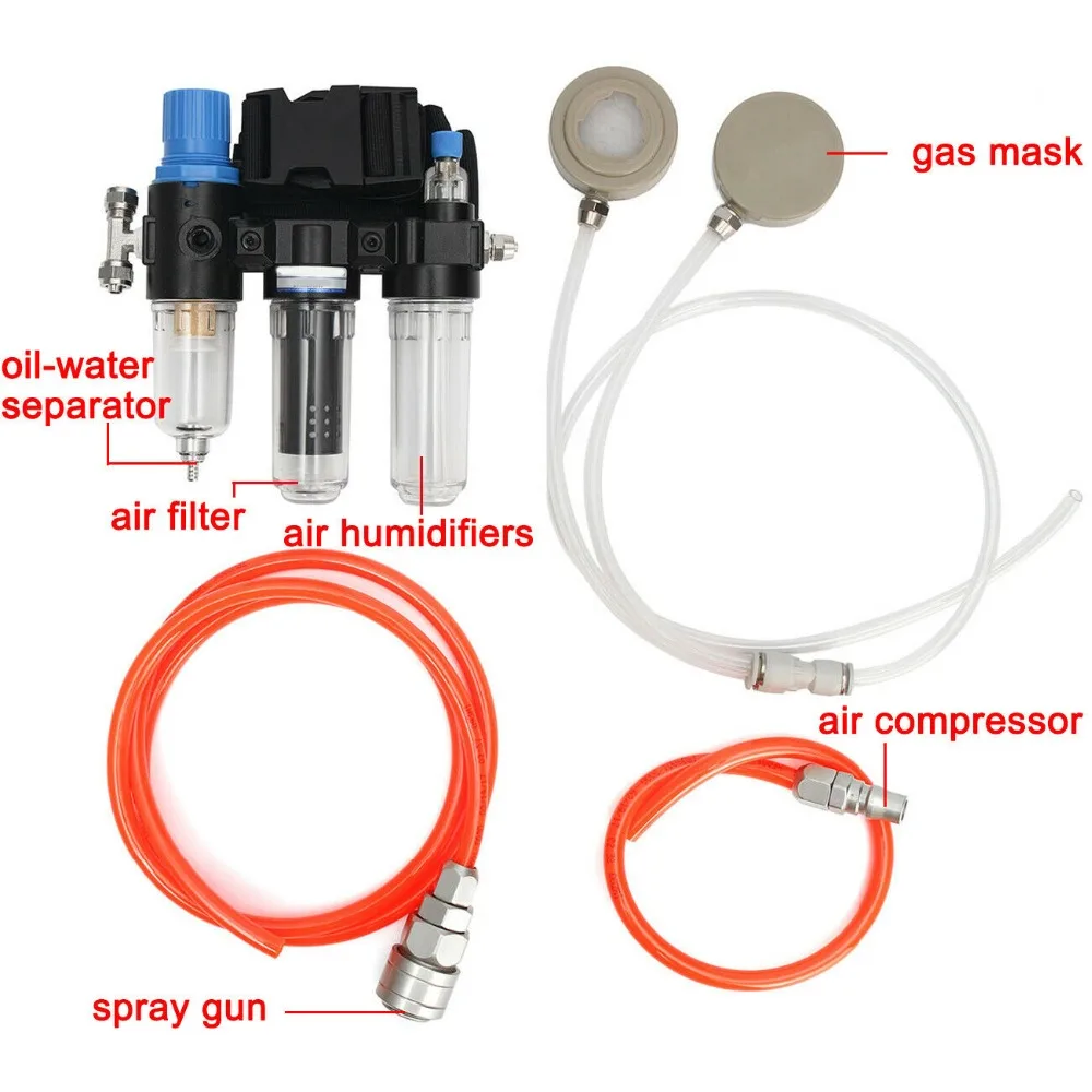 Три-в-одном Chemcial функция поставляемая система респиратора безопасности подачи воздуха с 6800 Полнолицевой Промышленный Газовый маска