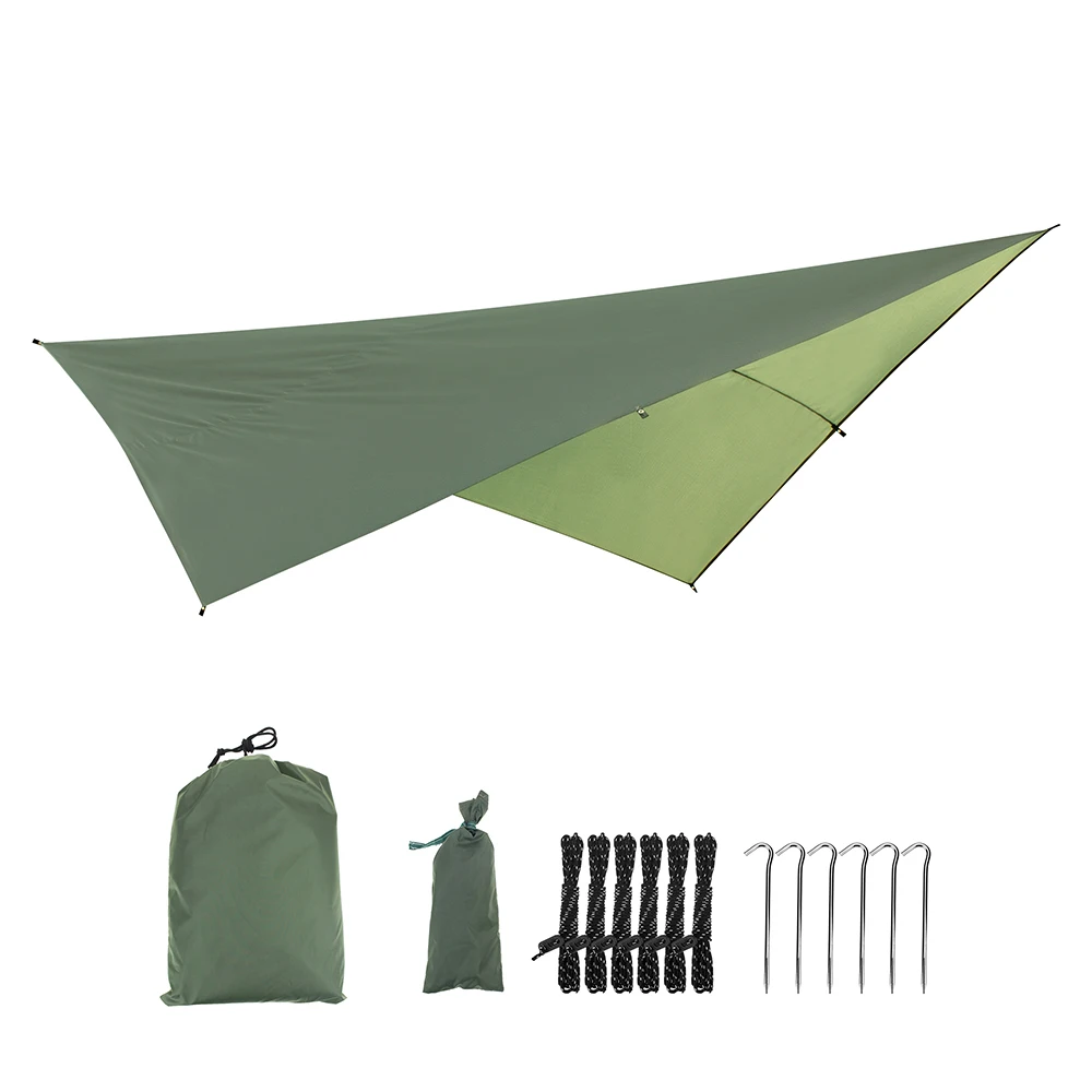 Army green type 1 Водонепроницаемый прямоугольник Солнечный парус Shelter патио тенты Ткань УФ/Дождь Устойчив палаточный гамак брезент пикника солнце Shelter - Цвет: Army green type 1
