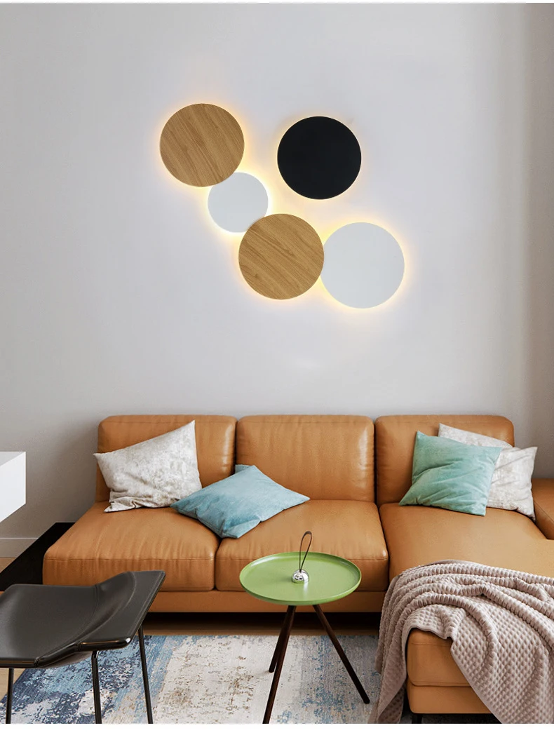 Luminária de parede de led criativa, lâmpada