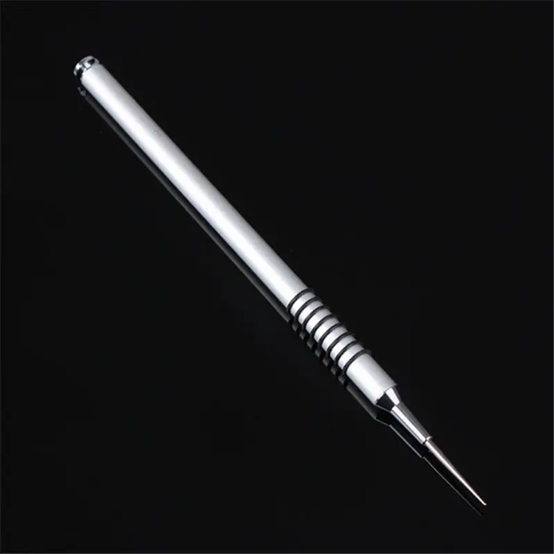 Uv Gel Nail Pen Silver Metal Pen Nail Art Painting Pen Carved Pattern Painted Pen Nail Tool