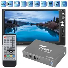 DVB-T2 автомобильный мобильный цифровой ТВ приемник тюнер коробка монитор видео система ТВ приемник коробка для автомобиля DVD видео система