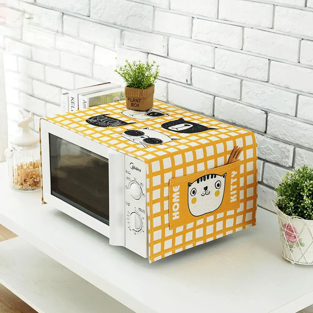 Yellow Square Микроволновая Пылезащитная Крышка Масляного порошка крышка для микроволновой печи с Сумка для хранения на кухне аксессуары предметы домашнего обихода - Цвет: Yellow Square