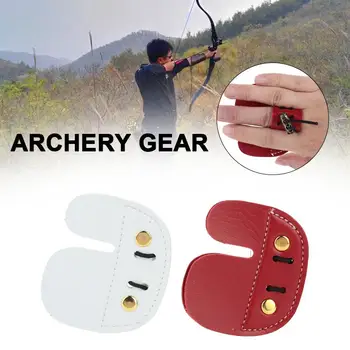 

Bow Arrow Finger Archery Glove Shooting Tools Outdoor Gadget Cowhide Z26 Beginner Durable Bow Glove Portable Practical