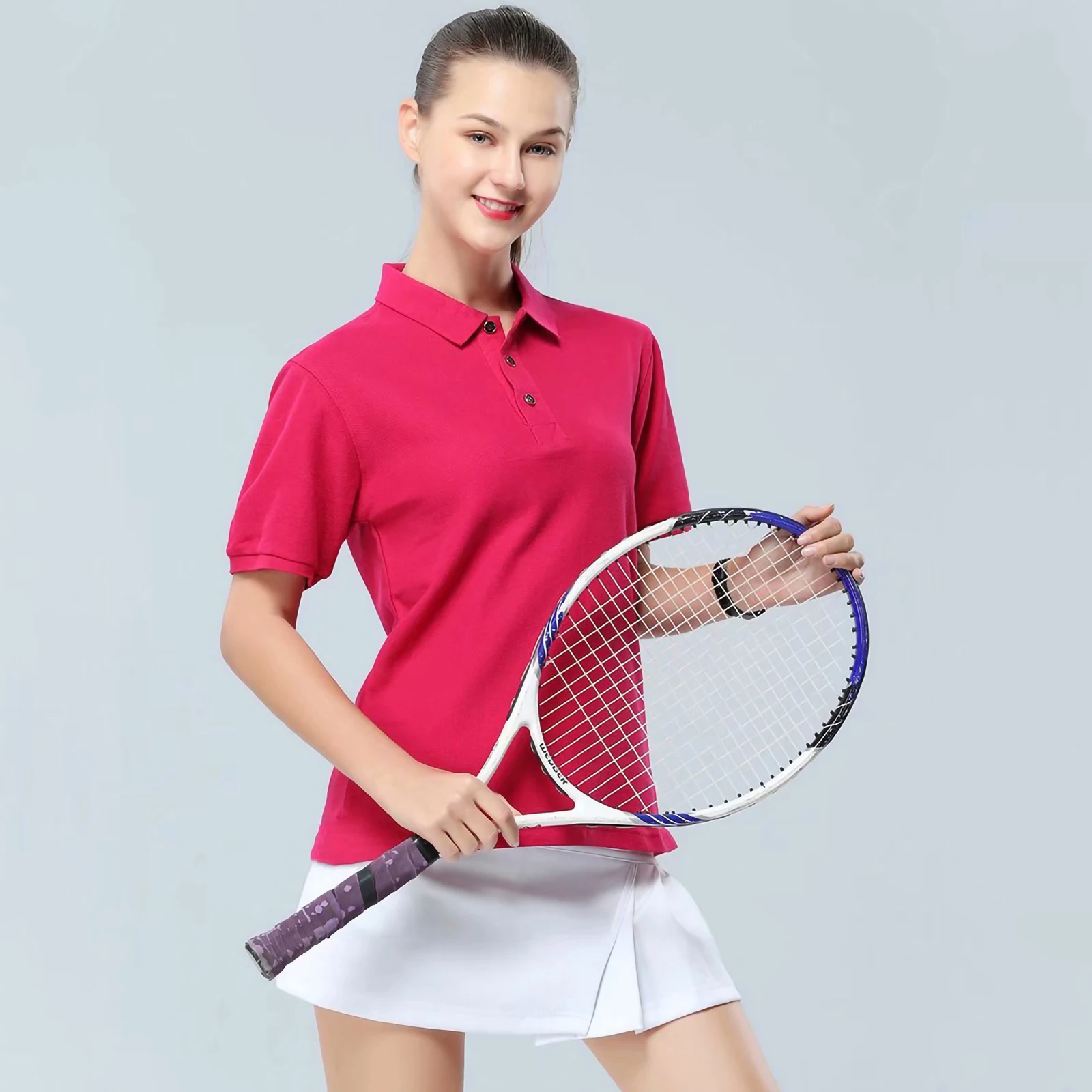 

Glenn Berger New Summer Polo Shirt Women Casual Short Sleeve Plus Size Polos Mujer Shirts Very Soft Female Cotton Polo Shirt top