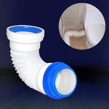 

Plumbing Waste Hose Pan Connector Household Flexible WC Easy Install Leakproof ABS For Toilet Repair Tool Universal Drain
