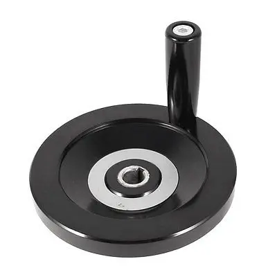 

Replacement 16mm x 155mm Hand Wheel w Removable Revolving Handle Black