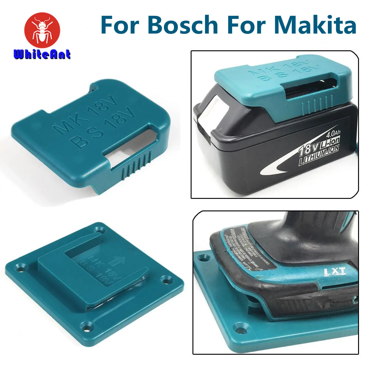 5Pcs 18V Battery Mounts Storage Stand Holder Slots Hang for Makita for Bosch 
