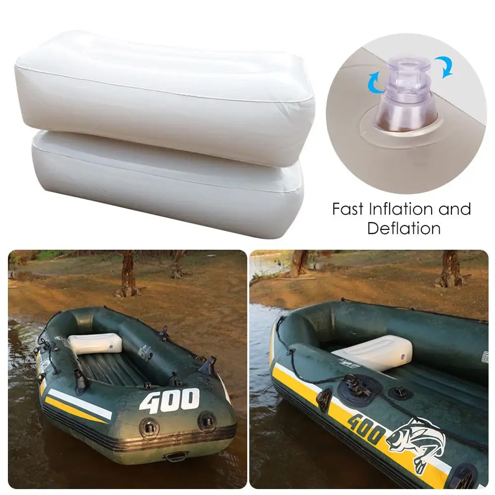 Thickened PVC Inflatable Kayak Cushion Boating Seat Cushions Padded Kayak Seat Cushion Moisture-Proof Pad for Canoe Fishing Boat N/Y Inflatable Kayak Seat Cushion