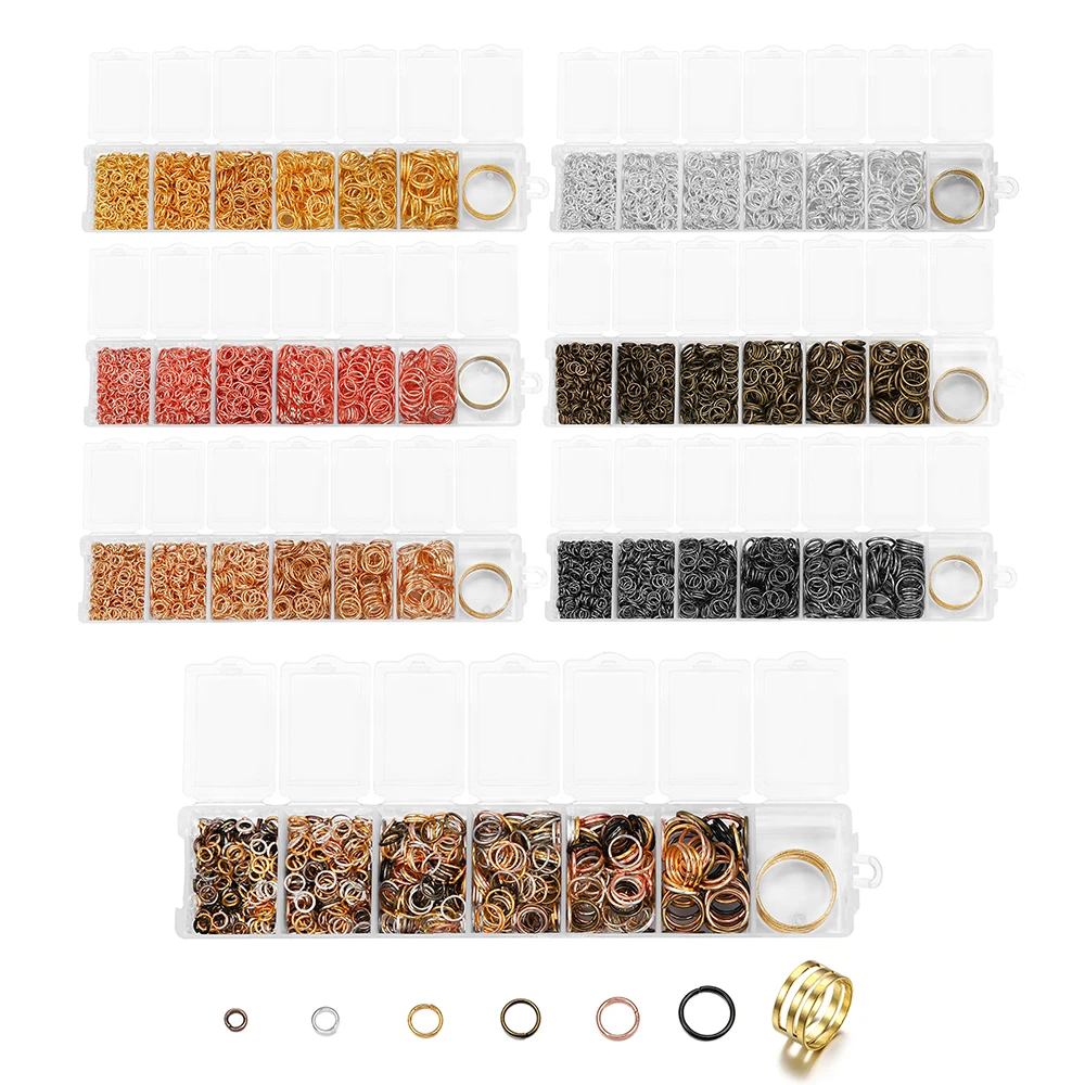 

975pcs/lot Mixed Open Jump Ring Jewelry Making Set Split Rings Connector For DIY Jewelry Making Kit Finding Accessories Supplies