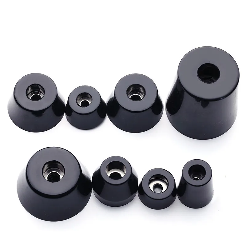 16pc Black Rubber Feet Non-slip Furniture Foot Table Leg Cabinet Bottom Pad for subwoofer Speaker machinery Funiture Accessories