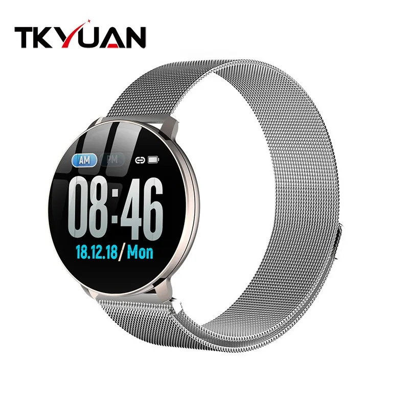 

TKYUAN LV18 Smart Watch Men Women Blood Pressure Heart Rate Monitor Fitness Tracker Bluetooth Smartwatch Color Touch Screen