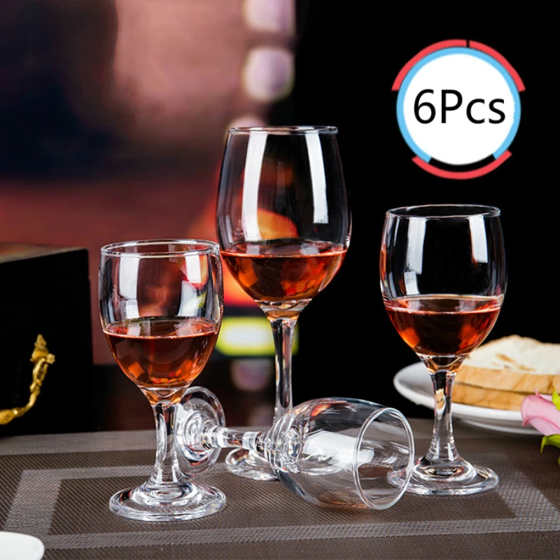 

6Pcs Thickened Red Wine Cup Set Classic European Household Lead Free Glass Goblet Champagne Scented Cup Restaurant Friends Gifts