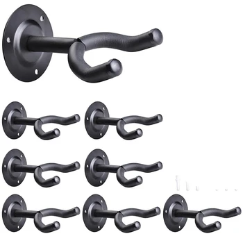 

Set of 8 Guitar Hanger Holder Hook Rack Stand Wall Mount Home Studio Display for Guitar Bass