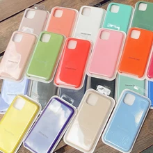 Original Official Silicone Case For iPhone 11 Pro XS Max XR X 12 Mini Case For iPhone 12 Pro 7 8 6 6S Plus SE 2020 Cover