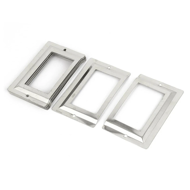 

Post Office Library File Drawer Metal Tag Label Holder, Silver Tone, 10 Pieces