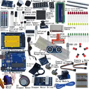 

Ultimate Starter Kit for Arduino UNO R3 1602 LCD Servo Motor Breaddboard LED