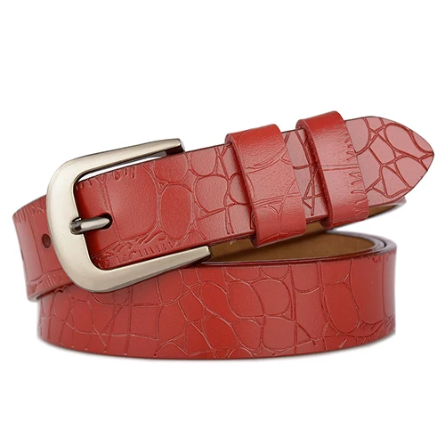 belts for women luxury designer brand genuine leather belt women woman belts for dress ladies belt leather ceinture femme W041 - Цвет: W041AC2Red