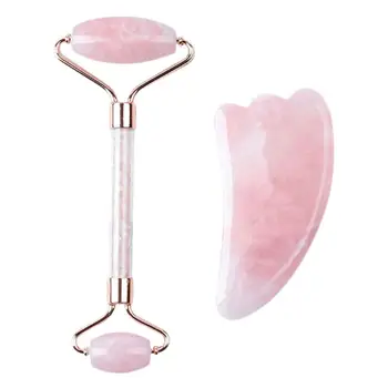 

Double Jade Roller Facial Roller Face Massager Slimming Face Neck Lift Masajeador Facial Massage Stone Beauty Health Care