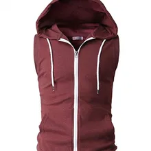 Модный повседневный мужской однотонный Универсальный жилет с капюшоном весенняя одежда стиль Ouma мужской хлопковый жилет