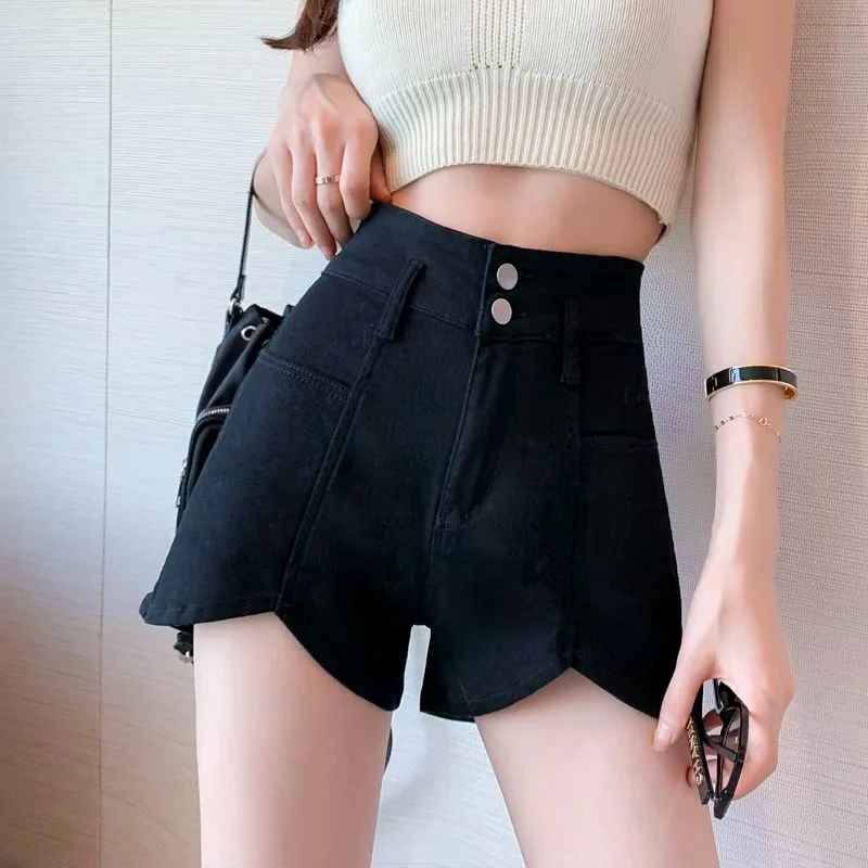 Women's British Fashion Versatile Denim Shorts, Versatile, Loose, Thin, Lady Cowboy Pants, New, 2023