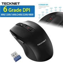 TeckNet 2,4 ГГц Беспроводная мышь M006 4800 dpi Регулируемый USB нано приемник 6 кнопок компьютерный Ноутбук беспроводные мыши для портативных ПК