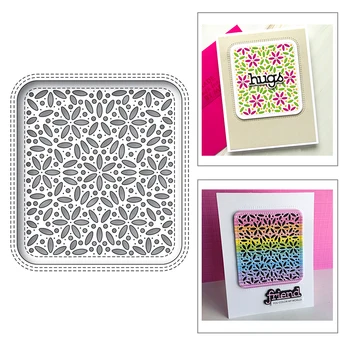 

2020 New Rectangle Frame Edge Sewing Thread Background Embossing Metal Cutting Dies For Making Greeting Card Paper Scrapbooking