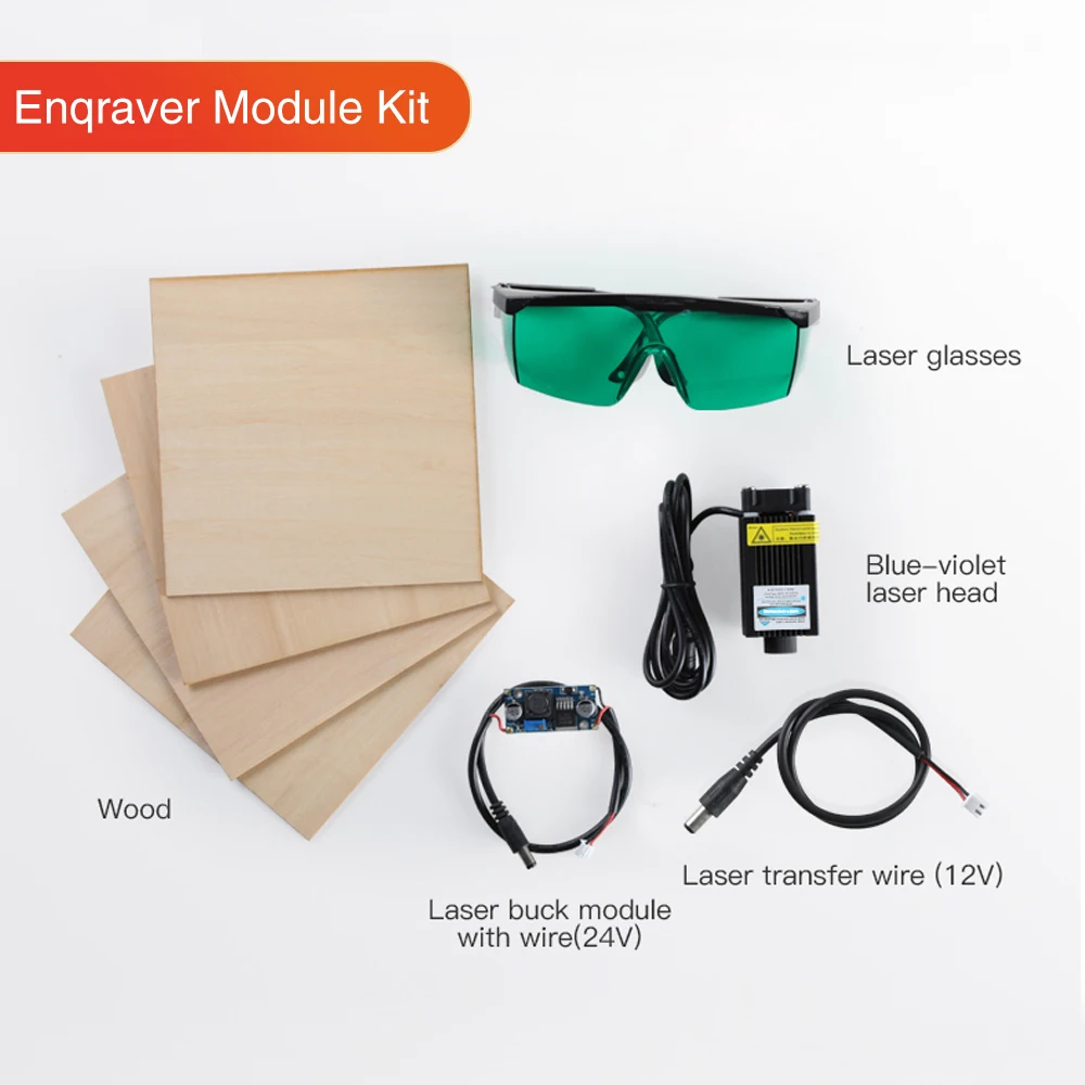 Creality 3D Printing Part Laser Module 12-24V Engraving Laser Head Kits Magnetic Design with Focusing for Ender-3 /5 3D Printers