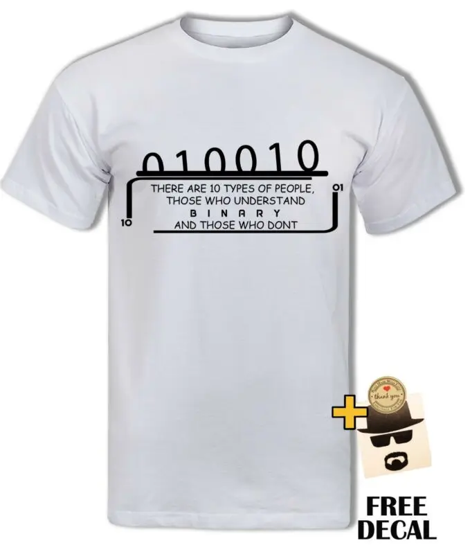 Смешные бинарные футболки компьютерное кодирование шутка Geek футболка для
