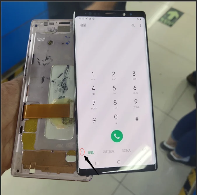 note9 no Frame Есть точка для samsung Galaxy Note 9 Note9 N960F N960U N9600/DS ЖК-дисплей кодирующий преобразователь сенсорного экрана в сборе без рамки - Цвет: note9 no Frame