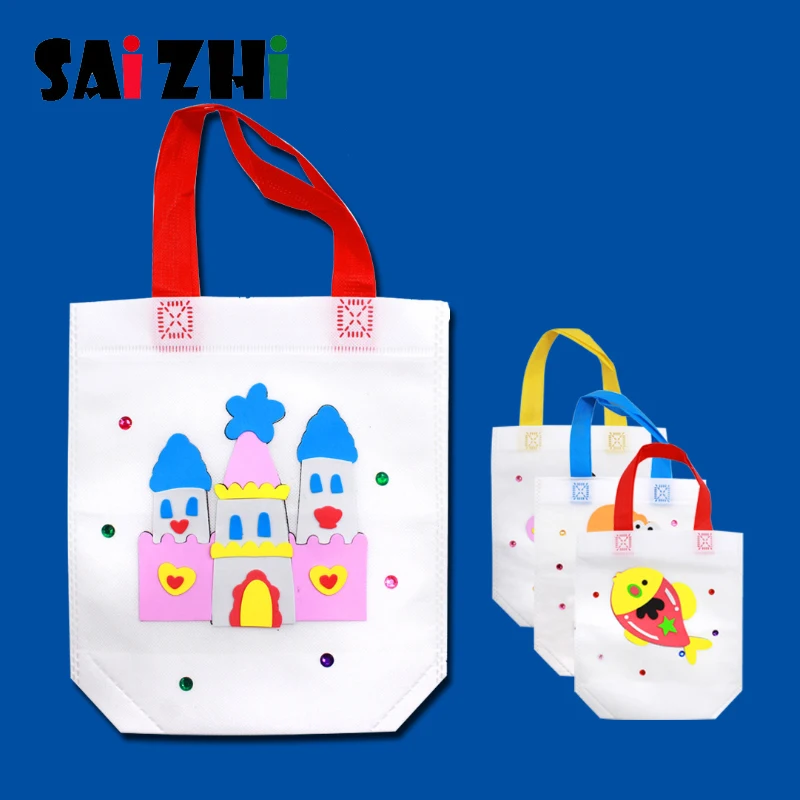 Saizhi DIY Защита окружающей среды EVA стикер сумка ручной работы живопись нетканые для детей художественные ремесла цветные наклейки игрушки