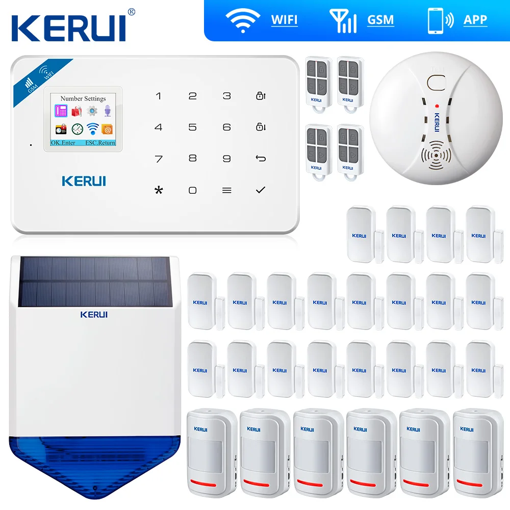 KERUI W18 WI FI GSM SMS Главная охранной Системы Шторы движения Сенсор Беспроводной