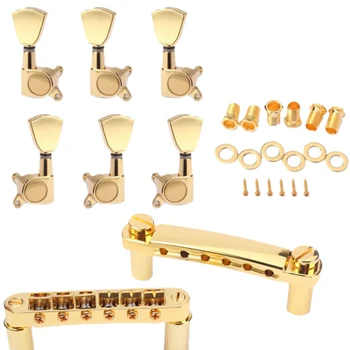 

Quality A Set Gold String Saddle Tune-O-Matic Bridge&Tailpiece For Gb Lp Style Electric Guitar