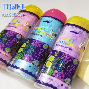 

Printed Absorbent Towel for Pet Deerskin Towel Quick-Dry Large Size Bath Towel Dog Towel with Bucket Cleaning Supplies Absorbent