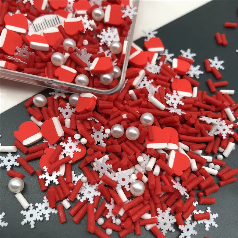 50g Christmas Polymer Clay Sprinkle With Diamond For Kids Diy ,soft